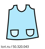 Doodle sketch baby clothe with color fill. Simple design suitable for making greeting cards. Vector illustration. Стоковая иллюстрация, агентство Ingram Publishing / Фотобанк Лори