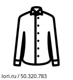 Business Shirt Icon. Bold outline design with editable stroke width. Vector Illustration. Стоковая иллюстрация, агентство Ingram Publishing / Фотобанк Лори