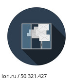 Mailing Icon. Flat Circle Stencil Design With Long Shadow. Vector Illustration. Стоковая иллюстрация, агентство Ingram Publishing / Фотобанк Лори