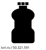 Plastic bottle Cleanser icon black color vector illustration flat style simple image. Plastic bottle Cleanser icon black color vector illustration flat style image. Стоковая иллюстрация, агентство Ingram Publishing / Фотобанк Лори