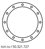 Rubber gasket with holes Grommet seal Leakage o-ring Reten contour outline icon black color vector illustration flat style simple image. Rubber gasket with holes Grommet seal Leakage o-ring Reten contour outline icon black color vector illustration flat style image. Стоковая иллюстрация, агентство Ingram Publishing / Фотобанк Лори