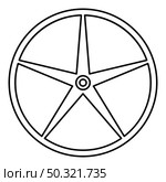 Sheave Pulley for engine washing machine Crosshead contour outline icon black color vector illustration flat style simple image. Sheave Pulley for engine washing machine Crosshead contour outline icon black color vector illustration flat style image. Стоковая иллюстрация, агентство Ingram Publishing / Фотобанк Лори