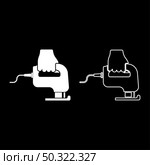 Electric fretsaw Tool Hand jig saw in use Arm icon white color vector illustration flat style simple image set. Electric fretsaw Tool Hand jig saw in use Arm icon white color vector illustration flat style image set. Стоковая иллюстрация, агентство Ingram Publishing / Фотобанк Лори
