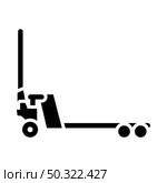 Hydraulic Trolley Jack Icon. Black Stencil Design. Vector Illustration. Стоковая иллюстрация, агентство Ingram Publishing / Фотобанк Лори