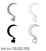 Sickle in hand in use Arm holding Crescent agriculture tool harvest concept set icon grey black color vector illustration flat style simple image. Sickle in hand in use Arm holding Crescent agriculture tool harvest concept set icon grey black color vector illustration flat style image. Стоковая иллюстрация, агентство Ingram Publishing / Фотобанк Лори