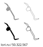 Crowbar in hand holding tool use Arm using Multifunctional utility bar set icon grey black color vector illustration flat style simple image. Crowbar in hand holding tool use Arm using Multifunctional utility bar set icon grey black color vector illustration flat style image. Стоковая иллюстрация, агентство Ingram Publishing / Фотобанк Лори