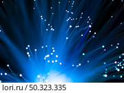 blue shades glowing fiber channels. Стоковое фото, агентство Ingram Publishing / Фотобанк Лори