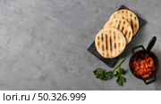 top view arepas with copy space. Beautiful photo. top view arepas with copy space. Стоковое фото, агентство Ingram Publishing / Фотобанк Лори