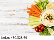 plate hummus assortment vegetables with . High resolution photo. plate hummus assortment vegetables with . High quality photo. Стоковое фото, агентство Ingram Publishing / Фотобанк Лори