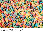 backgrounds made with colorful cereal loop rings. High resolution photo. backgrounds made with colorful cereal loop rings. High quality photo. Стоковое фото, агентство Ingram Publishing / Фотобанк Лори