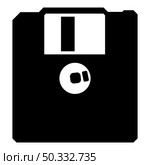 Diskette floppy disk storage concept icon black color vector illustration flat style simple image. Diskette floppy disk storage concept icon black color vector illustration flat style image. Стоковая иллюстрация, агентство Ingram Publishing / Фотобанк Лори