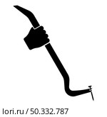 Crowbar tool in hand remove nail holder pulls icon black color vector illustration flat style simple image. Crowbar tool in hand remove nail holder pulls icon black color vector illustration flat style image. Стоковая иллюстрация, агентство Ingram Publishing / Фотобанк Лори