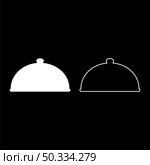 Cloche serving dish Restaurant cover dome plate covers to keep food warm Convex lid Exquisite presentation gourmet meal Catering concept icon white color vector illustration flat style simple image set. Cloche serving dish Restaurant cover dome plate covers to keep food warm Convex lid Exquisite presentation gourmet meal Catering concept icon white color vector illustration flat style image set. Стоковая иллюстрация, агентство Ingram Publishing / Фотобанк Лори