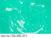 overhead view paint green color backdrop. Стоковое фото, агентство Ingram Publishing / Фотобанк Лори