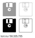 Diskette floppy disk storage concept set icon grey black color vector illustration image simple flat style solid fill outline contour line thin. Diskette floppy disk storage concept set icon grey black color vector illustration image flat style solid fill outline contour line thin. Стоковая иллюстрация, агентство Ingram Publishing / Фотобанк Лори