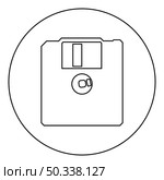 Diskette floppy disk storage concept icon in circle round black color vector illustration image outline contour line thin style simple. Diskette floppy disk storage concept icon in circle round black color vector illustration image outline contour line thin style. Стоковая иллюстрация, агентство Ingram Publishing / Фотобанк Лори