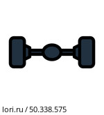 Car Rear Axle Icon. Editable Bold Outline With Color Fill Design. Vector Illustration. Стоковая иллюстрация, агентство Ingram Publishing / Фотобанк Лори