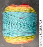turquoise yellow orange colored wool. Стоковое фото, агентство Ingram Publishing / Фотобанк Лори