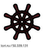 Icon Of Steering Wheel. Editable Bold Outline With Color Fill Design. Vector Illustration. Стоковая иллюстрация, агентство Ingram Publishing / Фотобанк Лори
