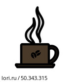 Smoking Cofee Cup Icon. Editable Bold Outline With Color Fill Design. Vector Illustration. Стоковая иллюстрация, агентство Ingram Publishing / Фотобанк Лори