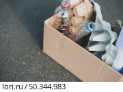 plastic bottle egg cartons recycle cardboard box. Стоковое фото, агентство Ingram Publishing / Фотобанк Лори