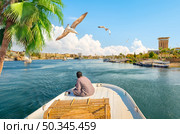 View of the Great Nile in Aswan. Стоковое фото, агентство Ingram Publishing / Фотобанк Лори