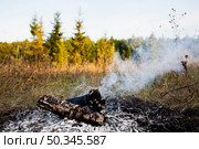 high angle fire extinguish smoke. Стоковое фото, агентство Ingram Publishing / Фотобанк Лори