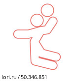 Neon volleyball player or basketball player with a ball stick red color vector illustration image flat style light. Neon volleyball player or basketball player with a ball stick red color vector illustration image flat style. Стоковая иллюстрация, агентство Ingram Publishing / Фотобанк Лори