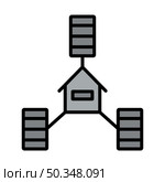 Datacenter Icon. Bold outline design with editable stroke width. Vector Illustration. Стоковая иллюстрация, агентство Ingram Publishing / Фотобанк Лори