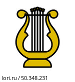 Lyre Icon. Editable Bold Outline With Color Fill Design. Vector Illustration. Стоковая иллюстрация, агентство Ingram Publishing / Фотобанк Лори