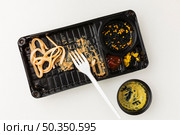 tray with leftover fast food pasta. Стоковое фото, агентство Ingram Publishing / Фотобанк Лори
