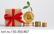 bitcoin piles gift. Стоковое фото, агентство Ingram Publishing / Фотобанк Лори