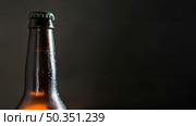 front view beer glass bottle with copy space. Стоковое фото, агентство Ingram Publishing / Фотобанк Лори