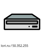 CD-ROM Icon. Editable Bold Outline With Color Fill Design. Vector Illustration. Стоковая иллюстрация, агентство Ingram Publishing / Фотобанк Лори