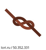 Alpinist Rope Knot Icon. Flat Color Design. Vector Illustration. Стоковая иллюстрация, агентство Ingram Publishing / Фотобанк Лори