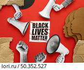 black lives matter people protesting. Стоковое фото, агентство Ingram Publishing / Фотобанк Лори