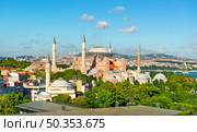 Hagia Sophia in summer Istanbul at sunny day, Turkey. Стоковое фото, агентство Ingram Publishing / Фотобанк Лори