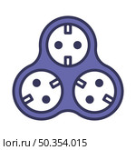 AC Splitter Icon. Editable Bold Outline With Color Fill Design. Vector Illustration. Стоковая иллюстрация, агентство Ingram Publishing / Фотобанк Лори