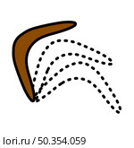 Icon Of Boomerang. Editable Bold Outline With Color Fill Design. Vector Illustration. Стоковая иллюстрация, агентство Ingram Publishing / Фотобанк Лори
