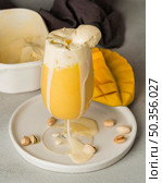 delicious indian mango drink with pistachio. Стоковое фото, агентство Ingram Publishing / Фотобанк Лори