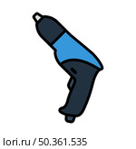 Icon Of Electric Drill. Editable Bold Outline With Color Fill Design. Vector Illustration. Стоковая иллюстрация, агентство Ingram Publishing / Фотобанк Лори