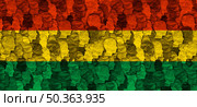 Black History Month celebration and united diverse partnership for diversity and African culture pride as multi cultural pride in a 3D illustration style. Стоковое фото, агентство Ingram Publishing / Фотобанк Лори