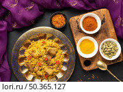 top view indian food condiments. Стоковое фото, агентство Ingram Publishing / Фотобанк Лори