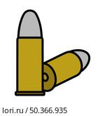Pistol Bullets Icon. Editable Bold Outline With Color Fill Design. Vector Illustration. Стоковая иллюстрация, агентство Ingram Publishing / Фотобанк Лори