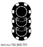 Gambling chips Casino coin icon black color vector illustration image flat style simple. Gambling chips Casino coin icon black color vector illustration image flat style. Стоковая иллюстрация, агентство Ingram Publishing / Фотобанк Лори