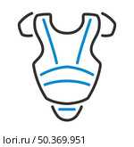 Baseball Chest Protector Icon. Editable Bold Outline With Color Fill Design. Vector Illustration. Стоковая иллюстрация, агентство Ingram Publishing / Фотобанк Лори