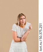 woman have stomachache because menstruation. Стоковое фото, агентство Ingram Publishing / Фотобанк Лори