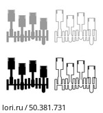 Crankshaft motor cylinder block piston internal combustion engine car detail engine set icon grey black color vector illustration image simple solid fill outline contour line thin flat style. Crankshaft motor cylinder block piston internal combustion engine car detail engine set icon grey black color vector illustration image solid fill outline contour line thin flat style. Стоковая иллюстрация, агентство Ingram Publishing / Фотобанк Лори
