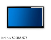 Modern lcd TV on a white wall. Стоковое фото, агентство Ingram Publishing / Фотобанк Лори