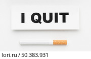 cigarette with quit message. Стоковое фото, агентство Ingram Publishing / Фотобанк Лори